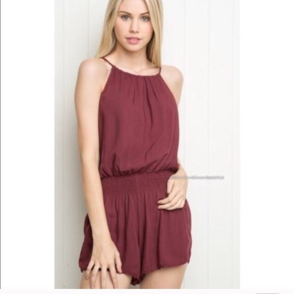 Brandy Melville Dresses & Skirts - Brandy Melville burgundy romper